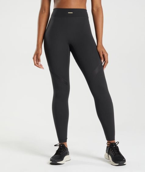 Women's Gymshark Whitney Mesh Leggings Black | CA 50718N